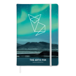 Caderno promocional barato colorido, folhas A5 pautadas cor branco vista principal