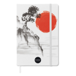 Caderno promocional barato colorido, folhas A5 pautadas cor branco terceira vista principal