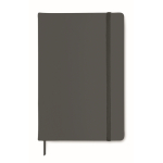 Caderno promocional barato colorido, folhas A5 pautadas cor cinzento-escuro