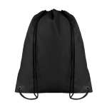 Mochilas de cordão personalizadas de poliéster 190T Urban cor preto