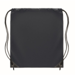 Mochilas de cordão personalizadas de poliéster 190T Urban cor azul-marinho segunda vista