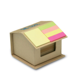 Bloco de notas personalizado de cartão em forma de casa EcoHome vista principal