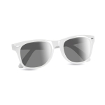 Óculos de sol baratos com proteção UV400 de cores alegres Regular cor branco