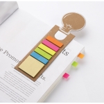 Marca-página com notas adesivas coloridas e régua StickyBulb cor bege terceira vista