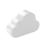 Anti-stress em forma de nuvem para feiras e eventos ZenCloud cor branco terceira vista
