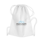 Mochilas publicitárias de cordão de non-woven 80 g/m² Basic cor branco vista principal