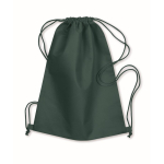 Mochilas publicitárias de cordão de non-woven 80 g/m² Basic cor verde-escuro