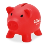 Mealheiro publicitário de porquinho Piggy cor vermelho vista principal