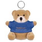 Porta-chaves publicitário com ursinho de peluche com camisola Yogi cor azul vista principal