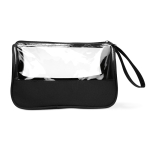 Elegante nécessaire promocional de microfibra e PVC Uptown cor preto