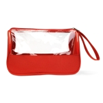 Elegante nécessaire promocional de microfibra e PVC Uptown cor vermelho