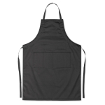 Avental de cozinha personalizado colorido com bolsos 190 g/m2 Topchef cor preto