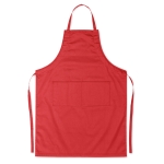 Avental de cozinha personalizado colorido com bolsos 190 g/m2 Topchef cor vermelho