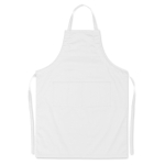 Avental de cozinha personalizado colorido com bolsos 190 g/m2 Topchef cor branco