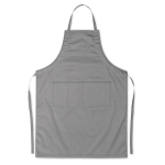 Avental de cozinha personalizado colorido com bolsos 190 g/m2 Topchef cor cinzento