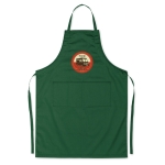 Avental de cozinha personalizado colorido com bolsos 190 g/m2 Topchef cor verde vista principal
