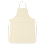 Avental de cozinha personalizado colorido com bolsos 190 g/m2 Topchef cor bege