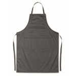 Avental de cozinha personalizado colorido com bolsos 190 g/m2 Topchef cor cinzento-escuro