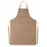 Avental de cozinha personalizado colorido com bolsos 190 g/m2 Topchef cor camel