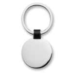 Elegante porta-chaves para empresas redondo de níquel brilhante Circle cor preto terceira vista