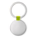Elegante porta-chaves para empresas redondo de níquel brilhante Circle