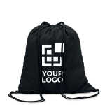 Mochila personalizada de algodão de 100 g/m² Eco Trend cor preto vista principal