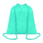 Mochila personalizada de algodão de 100 g/m² Eco Trend cor turquesa