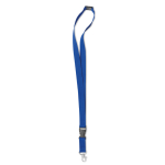 Lanyard personalizado de 2 cm com fivela e fecho BasicStyle Extra cor azul real