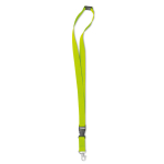 Lanyard personalizado de 2 cm com fivela e fecho BasicStyle Extra cor verde-lima