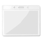 Porta-identificação transparente de 10 x 8 cm para publicidade Pass cor transparente segunda vista