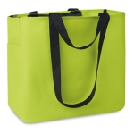 Sacos impressos de poliéster 600D com bolso interior Konyu cor verde-lima