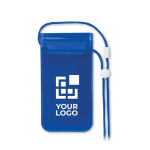 Bolsa impermeável para telemóvel para ecrã táctil Beachtime cor azul transparente vista principal