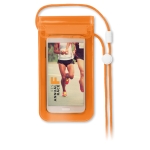 Bolsa impermeável para telemóvel para ecrã táctil Beachtime cor cor-de-laranja transparente vista principal segunda vista