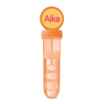 Tubo de bolas de sabão para personalizar com logo Bubbles cor cor-de-laranja vista principal terceira vista