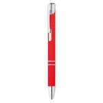 Canetas para empresas de metal com borracha e tinta azul Aster Matt cor vermelho segunda vista