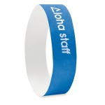 Pulseiras Tyvek personalizadas de 19 mm cor azul real vista principal segunda vista