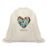 Mochilas publicitárias de algodão orgânico 105 g/m² Organic cor bege vista principal
