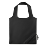 Saco de tecido personalizados dobráveis de poliéster 210D Strawberry cor preto