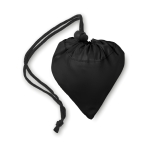 Saco de tecido personalizados dobráveis de poliéster 210D Strawberry cor preto segunda vista