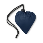 Saco de tecido personalizados dobráveis de poliéster 210D Strawberry cor azul segunda vista