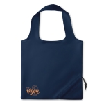 Saco de tecido personalizados dobráveis de poliéster 210D Strawberry cor azul vista principal
