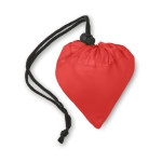 Saco de tecido personalizados dobráveis de poliéster 210D Strawberry cor vermelho segunda vista