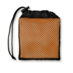 Toalha de microfibra personalizada com bolsa Microfibra Crossfit cor cor-de-laranja