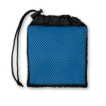 Toalha de microfibra personalizada com bolsa Microfibra Crossfit cor azul real