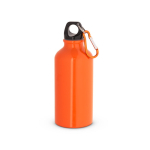 Garrafa de alumínio pequena em cores brilhantes 400 ml cor cor-de-laranja