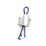 Porta-chaves de metal forma de casa e faixa de borracha colorida Bolky cor azul terceira vista