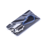 Porta-chaves de metal forma de casa e faixa de borracha colorida Bolky cor azul sexta vista