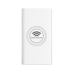 Powerbank sem fios com acabamento em borracha de 8.000 mAh Wireless cor branco segunda vista