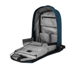 Mochila tiracolo para portátil de 13'' e com porta USB Energize cor azul sétima vista