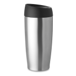 Caneca térmica de aço inoxidável com tampa de segurança 400ml Valve cor prateado mate segunda vista